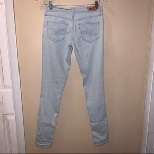 Levis 524 Light Blue Skinny Jeans Womens